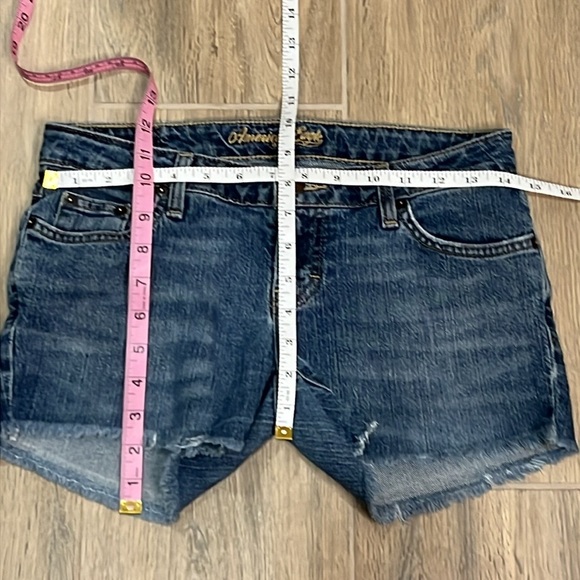 American Eagle Jean Short Skinny Stretch Cutoff Vintage Y2K Fray Cuff Distressed - Picture 8 of 12